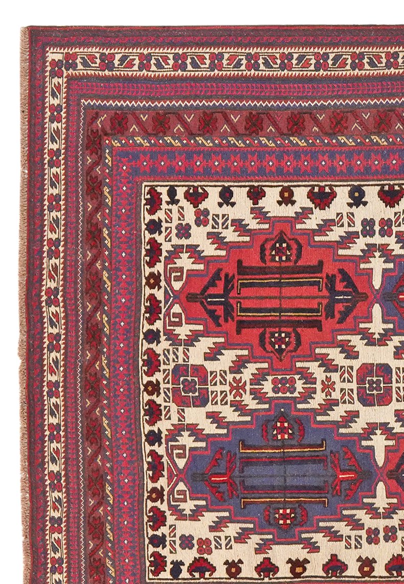 Kelim Belutch — Handmade, 203x247 cm, Beige, 100% Virgin Wool | View 3
