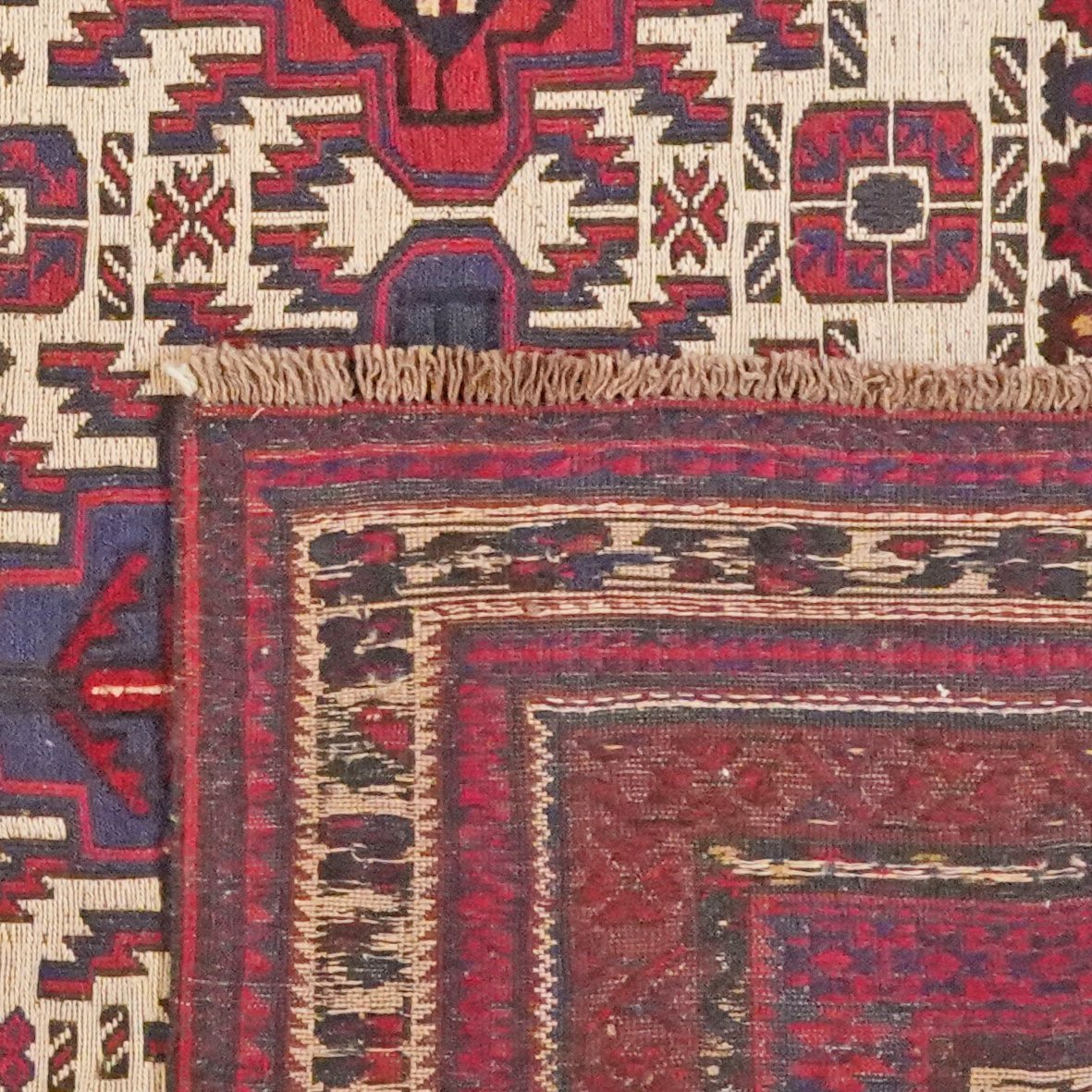 Kelim Belutch — Handmade, 203x247 cm, Beige, 100% Virgin Wool | View 6
