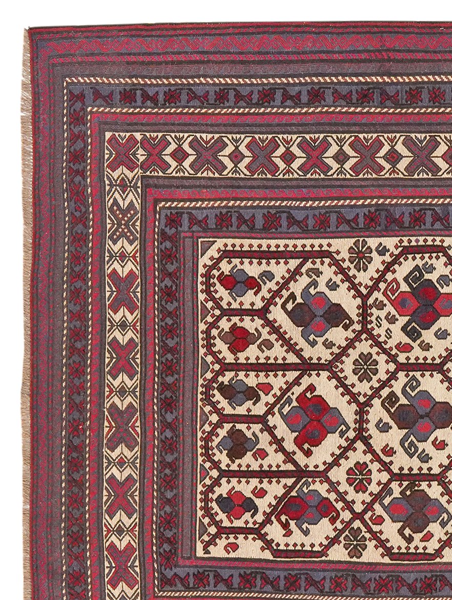 Kelim Belutch — Handmade, 209x249 cm, Beige, 100% Virgin Wool | View 3