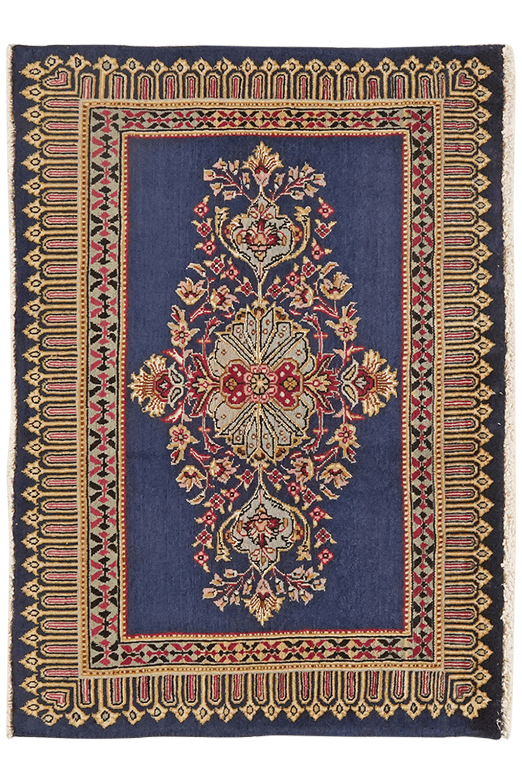 Kashan — Hand-knotted, 88x63 cm, Blue, 100% Virgin Wool | Main view