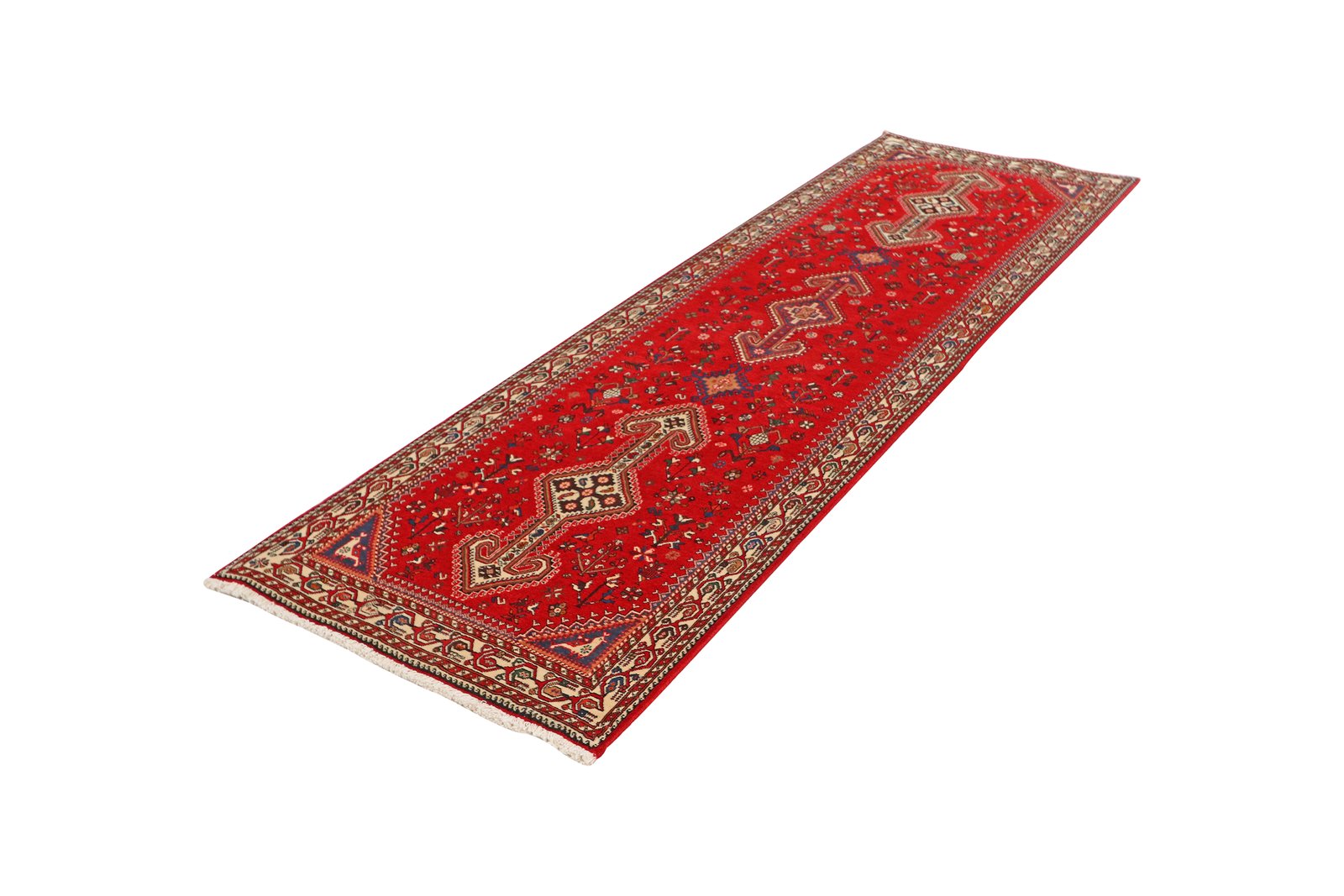 Nasrabad — Hand-knotted, 85x287 cm, Red, 100% Virgin Wool | View 5