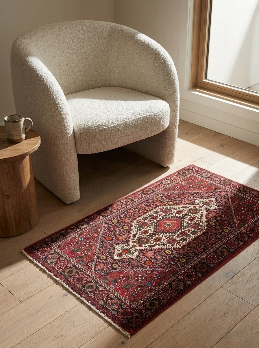 Goltuk — Hand-knotted, 78x132 cm, Blue, 100% Virgin Wool | Detail view