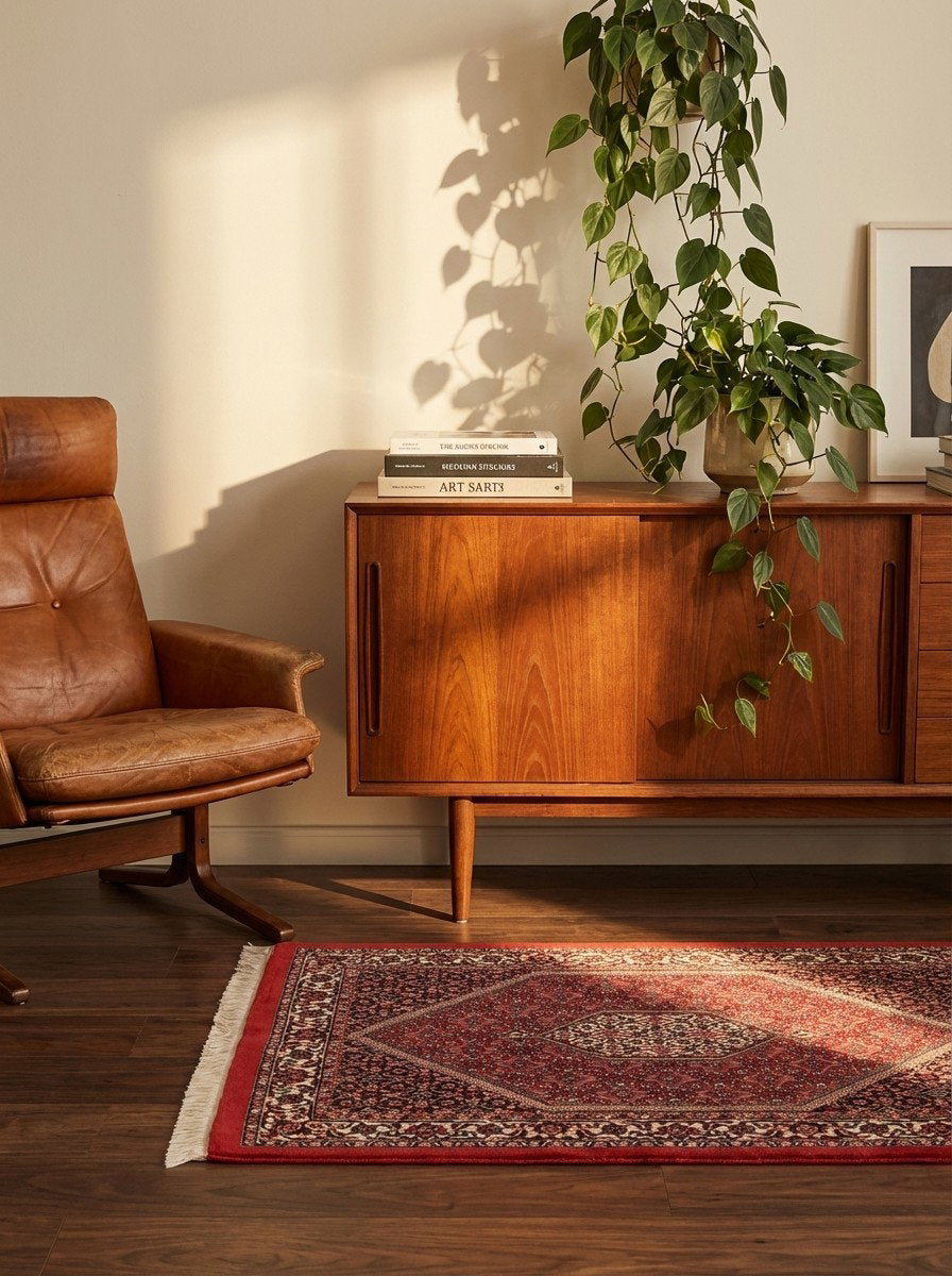 Bidjar Bookan — Handgefertigt, 112x78 cm, Beige, 100% Virgin Wool | Back view