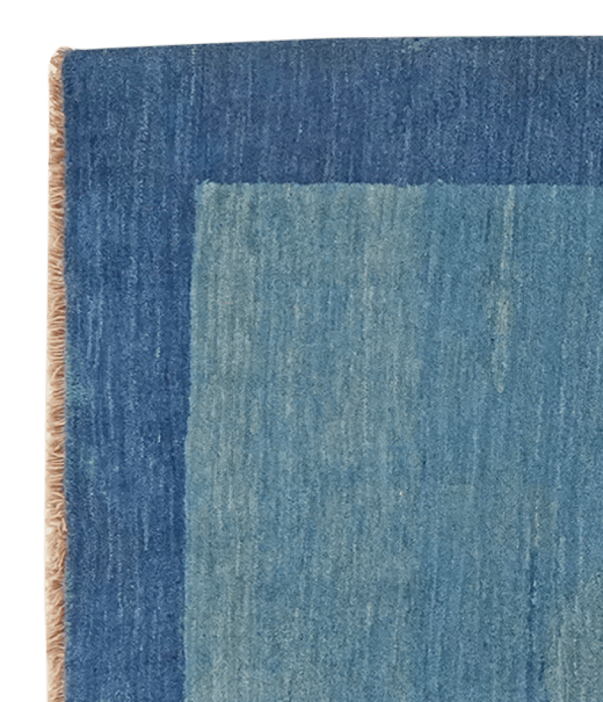 Gabbeh — Hand-knotted, 90x263 cm, Blue, 100% Virgin Wool | View 3