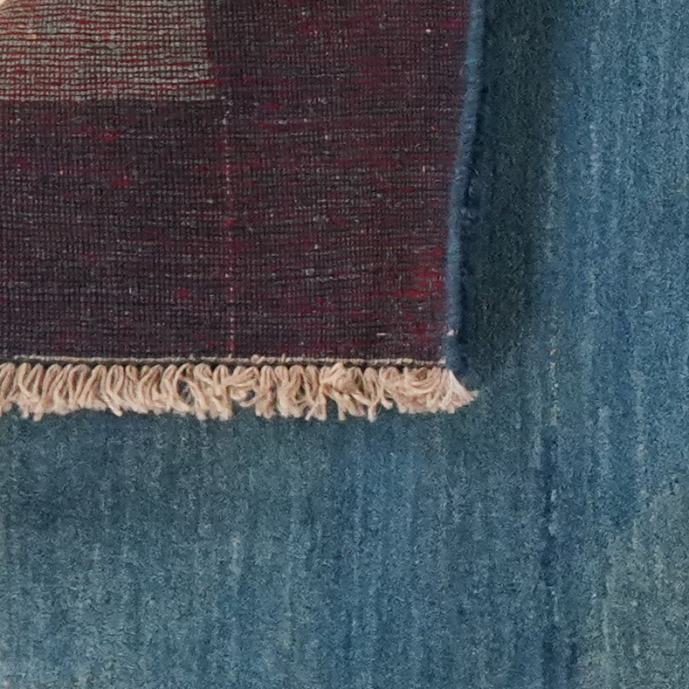 Gabbeh — Hand-knotted, 90x263 cm, Blue, 100% Virgin Wool | View 6
