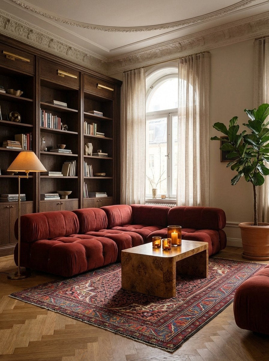 Koutabad — Handgefertigt, 203x130 cm, Blau, 100% Virgin Wool | Back view