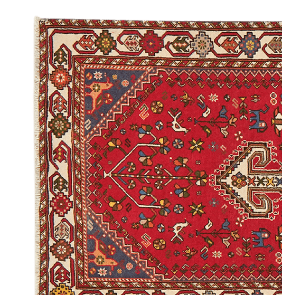 Nasrabad — Hand-knotted, 76x305 cm, Red, 100% Virgin Wool | View 3