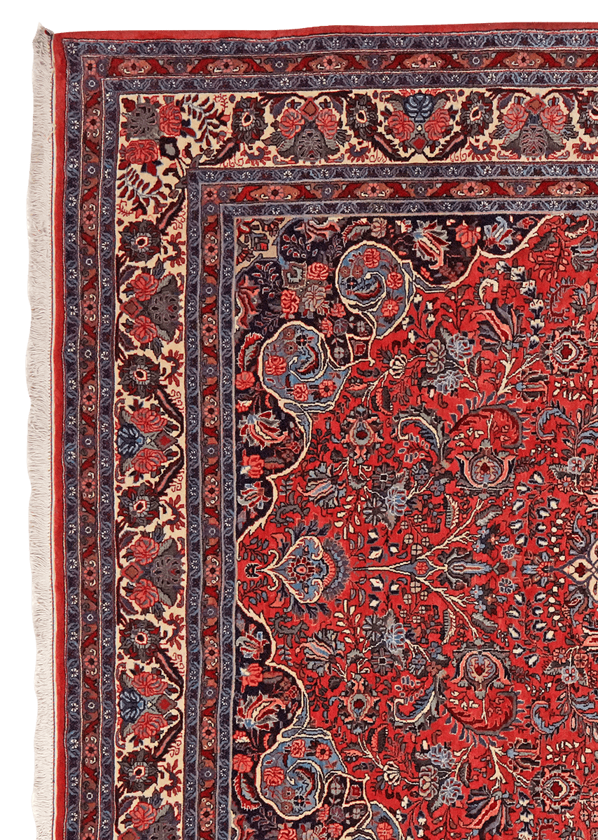 Bidjar — Hand-knotted, 210x303 cm, Red, 100% Virgin Wool | View 3
