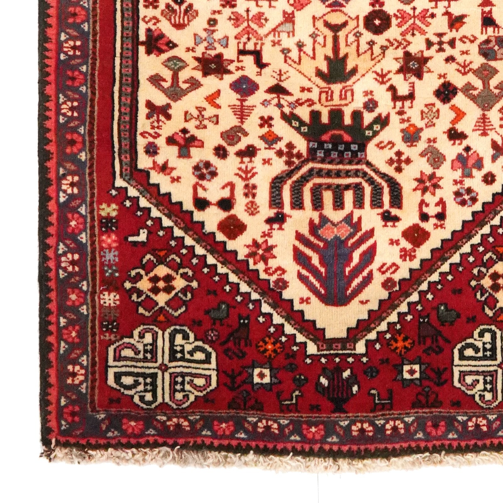Gashgai — Hand-knotted, 74x155 cm, Beige, 100% Virgin Wool | View 3