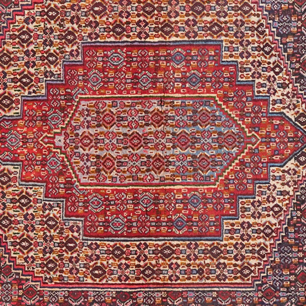 Senneh — Hand-knotted, 122x130 cm, Beige, 100% Virgin Wool | View 4