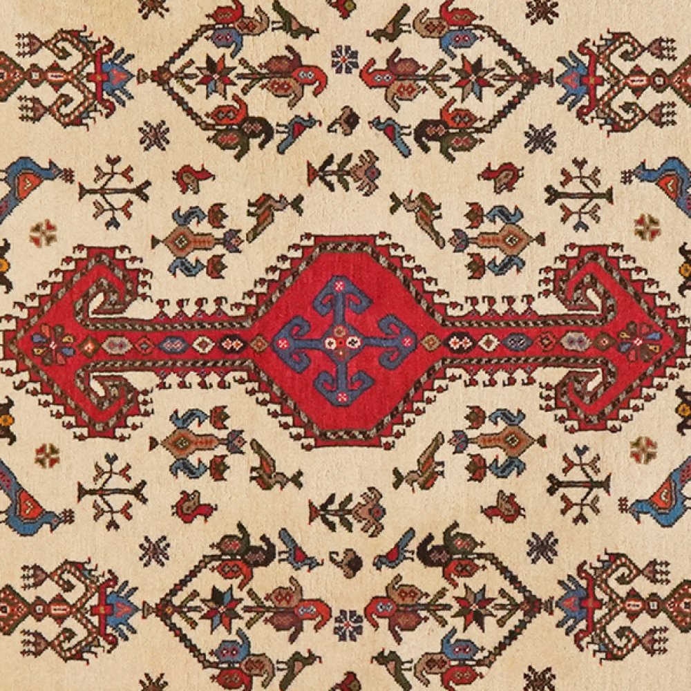 Nasrabad — Hand-knotted, 98x145 cm, Beige, 100% Virgin Wool | View 4
