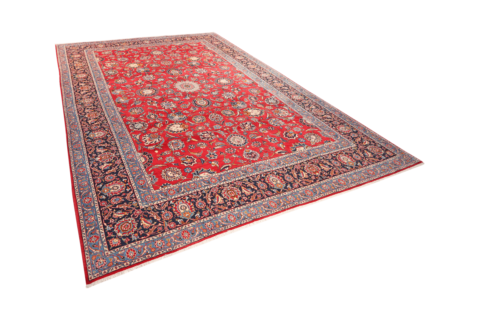 Kashan — Hand-knotted, 275x390 cm, Red, 100% Virgin Wool | View 5