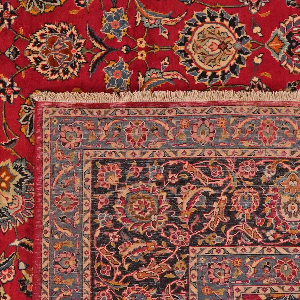 Kashan — Hand-knotted, 275x390 cm, Red, 100% Virgin Wool | View 6