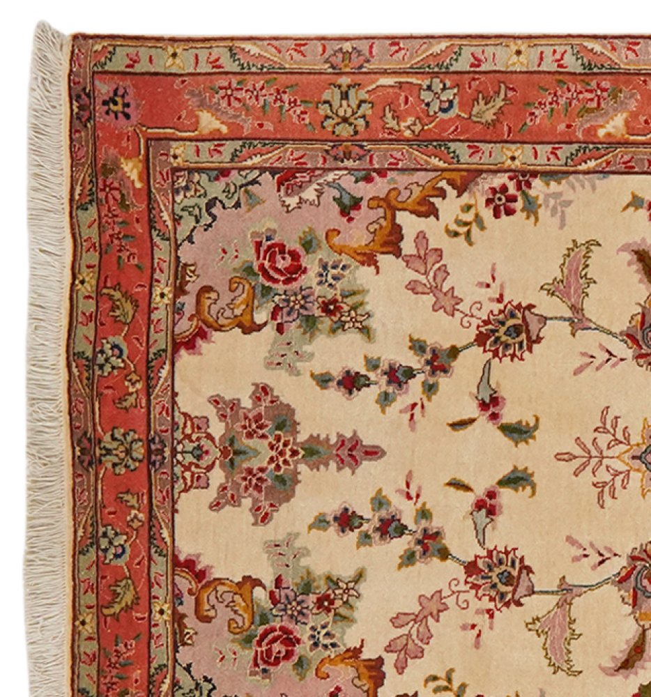 Tabriz 50 Raj — Hand-knotted, 82x206 cm, Beige, 100% Virgin Wool | View 3