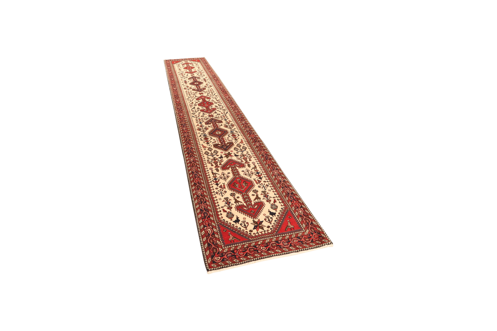 Nasrabad — Hand-knotted, 83x395 cm, Beige, 100% Virgin Wool | View 5