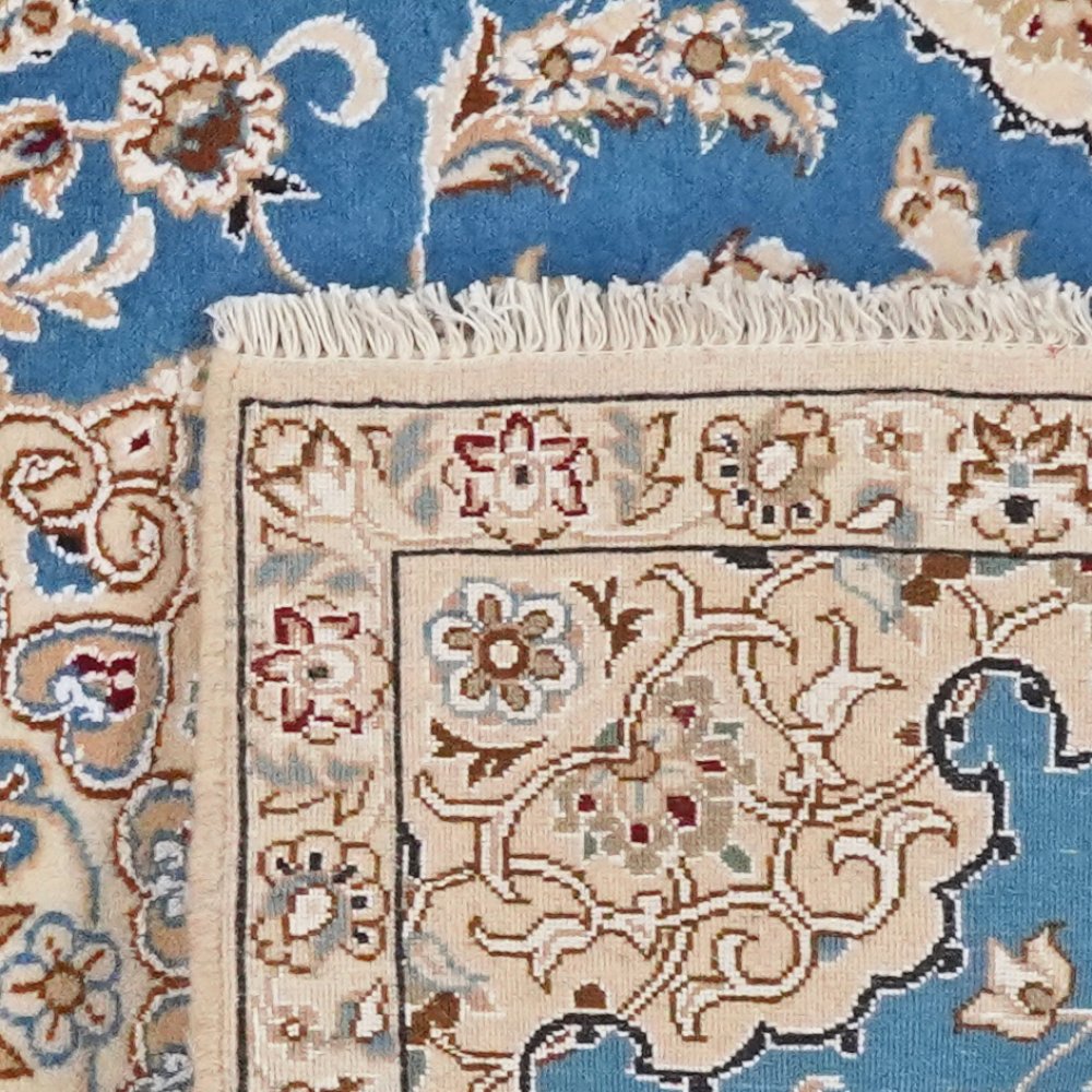 Nain 9La — Hand-knotted, 70x127 cm, Blue, 100% Virgin Wool | View 6