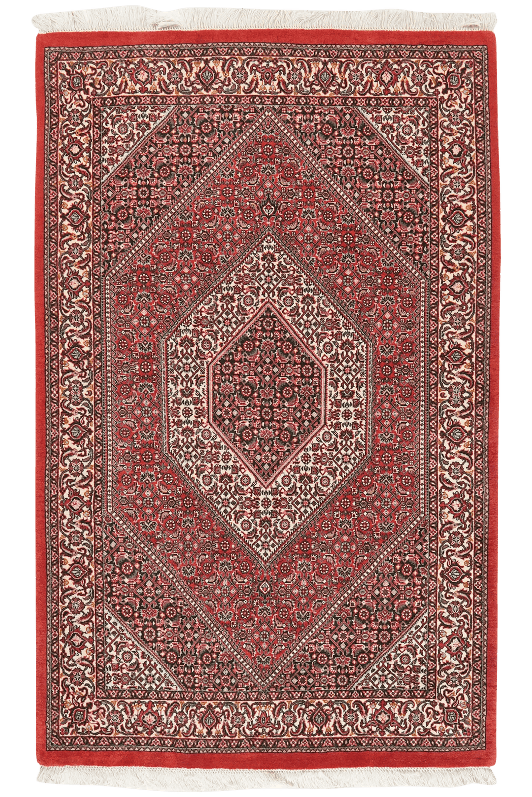 Bidjar Bookan — Hand-knotted, 114x181 cm, Red, 100% Virgin Wool | Main view