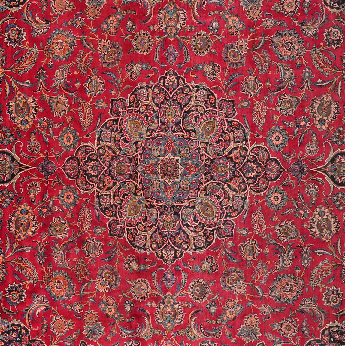 Kashan — Hand-knotted, 335x447 cm, Red, 100% Virgin Wool | View 4