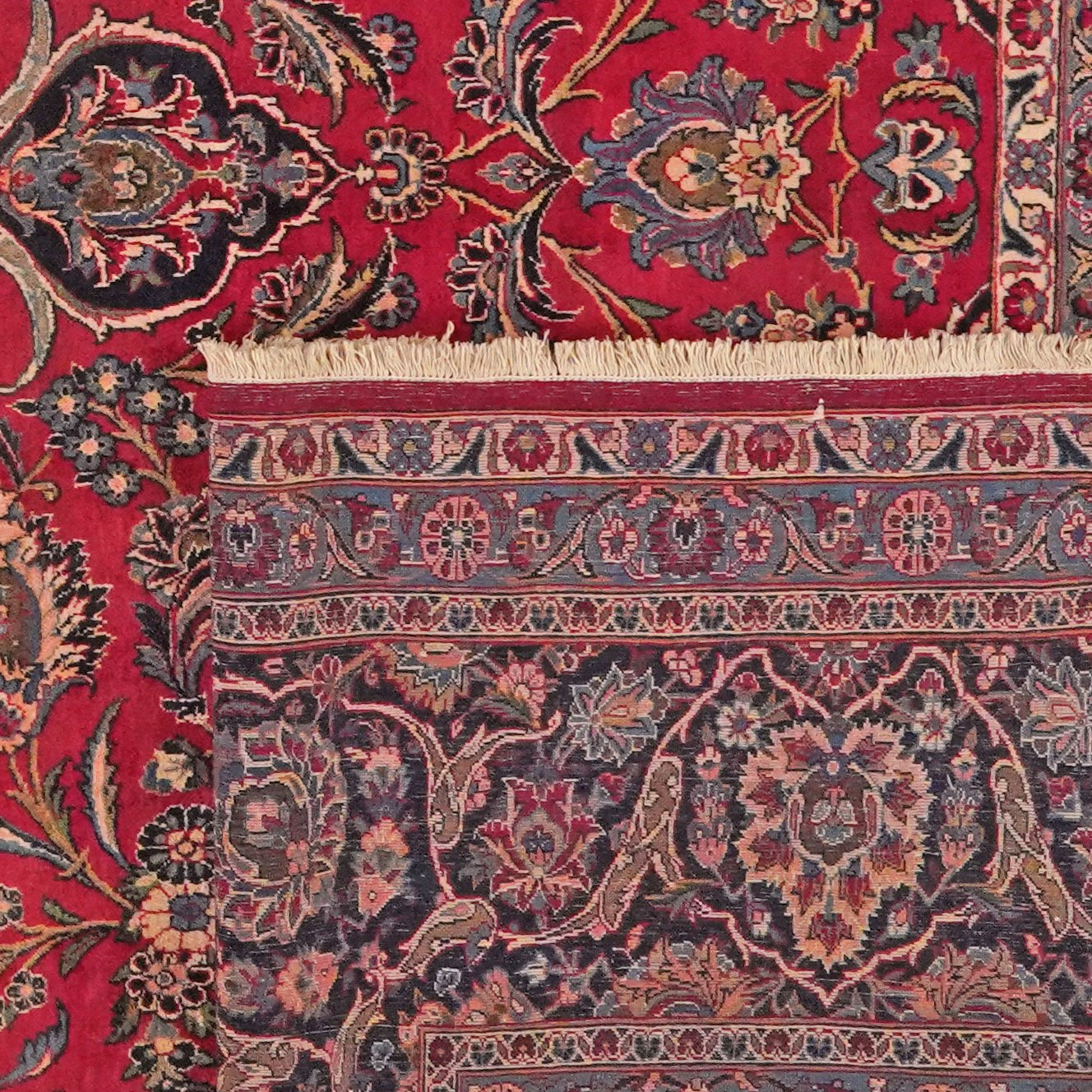 Kashan — Hand-knotted, 335x447 cm, Red, 100% Virgin Wool | View 6