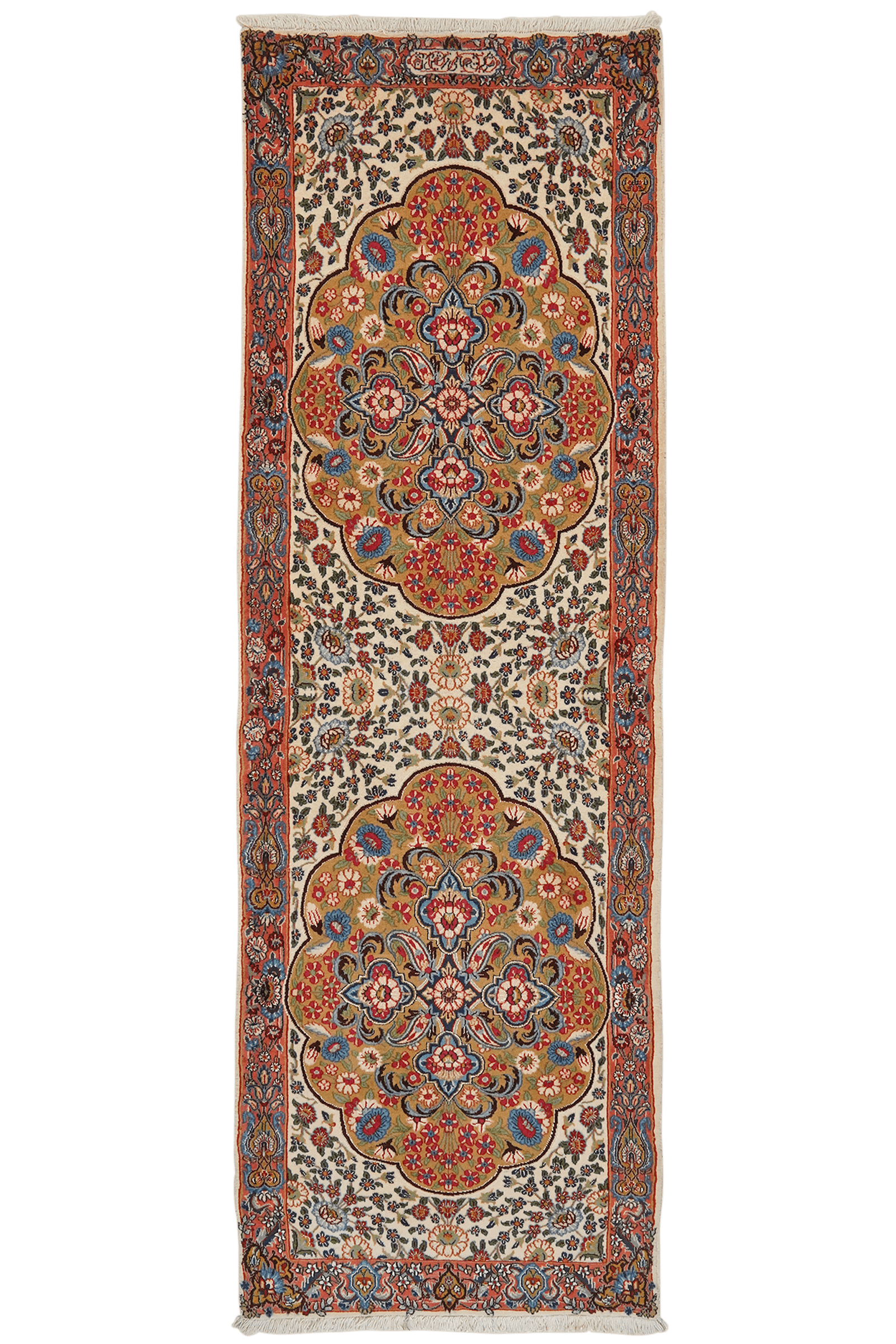 Ravar — Hand-knotted, 74x221 cm, Beige, 100% Virgin Wool | Main view