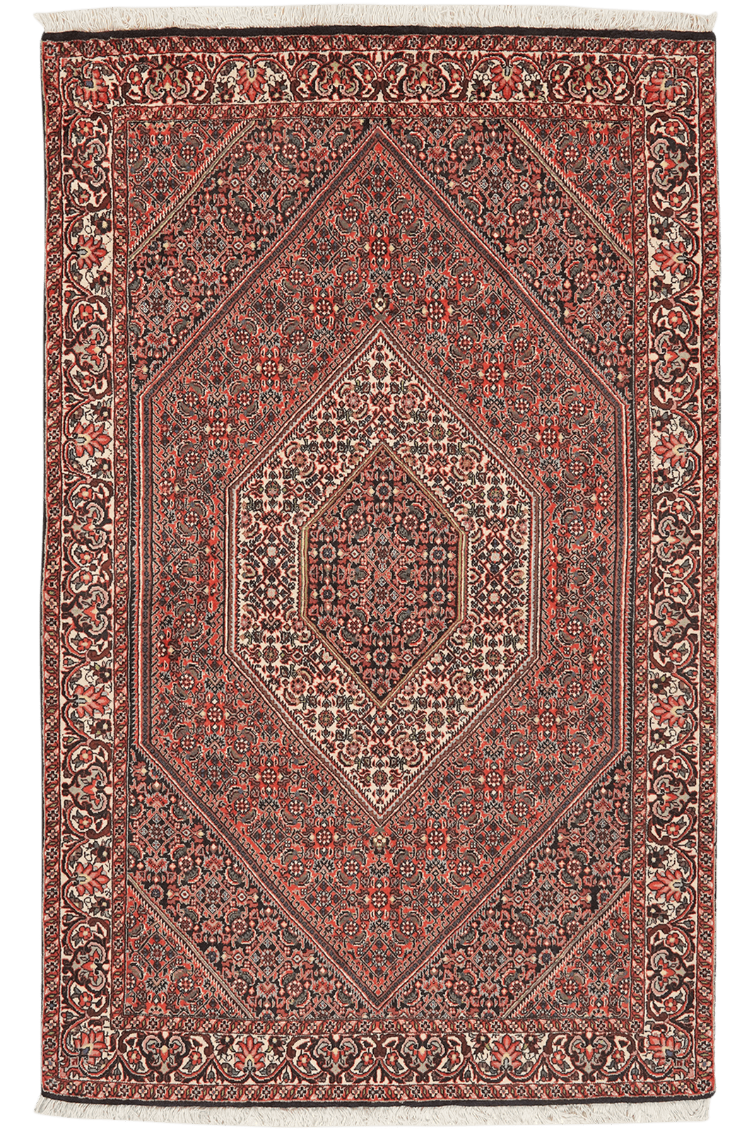 Bidjar Bookan — Hand-knotted, 113x177 cm, Red, 100% Virgin Wool | Main view