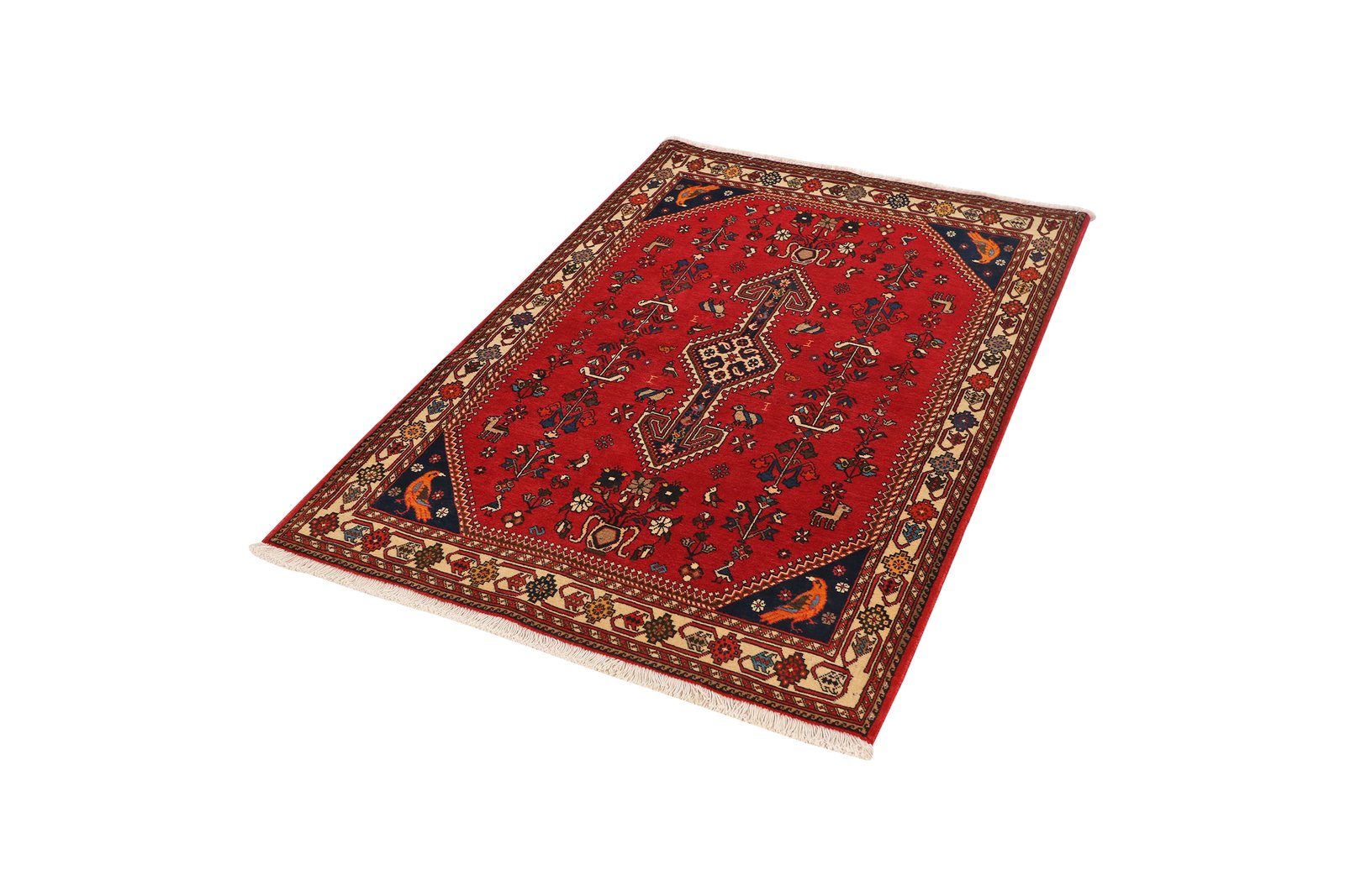 Nasrabad — Hand-knotted, 105x158 cm, Red, 100% Virgin Wool | View 5