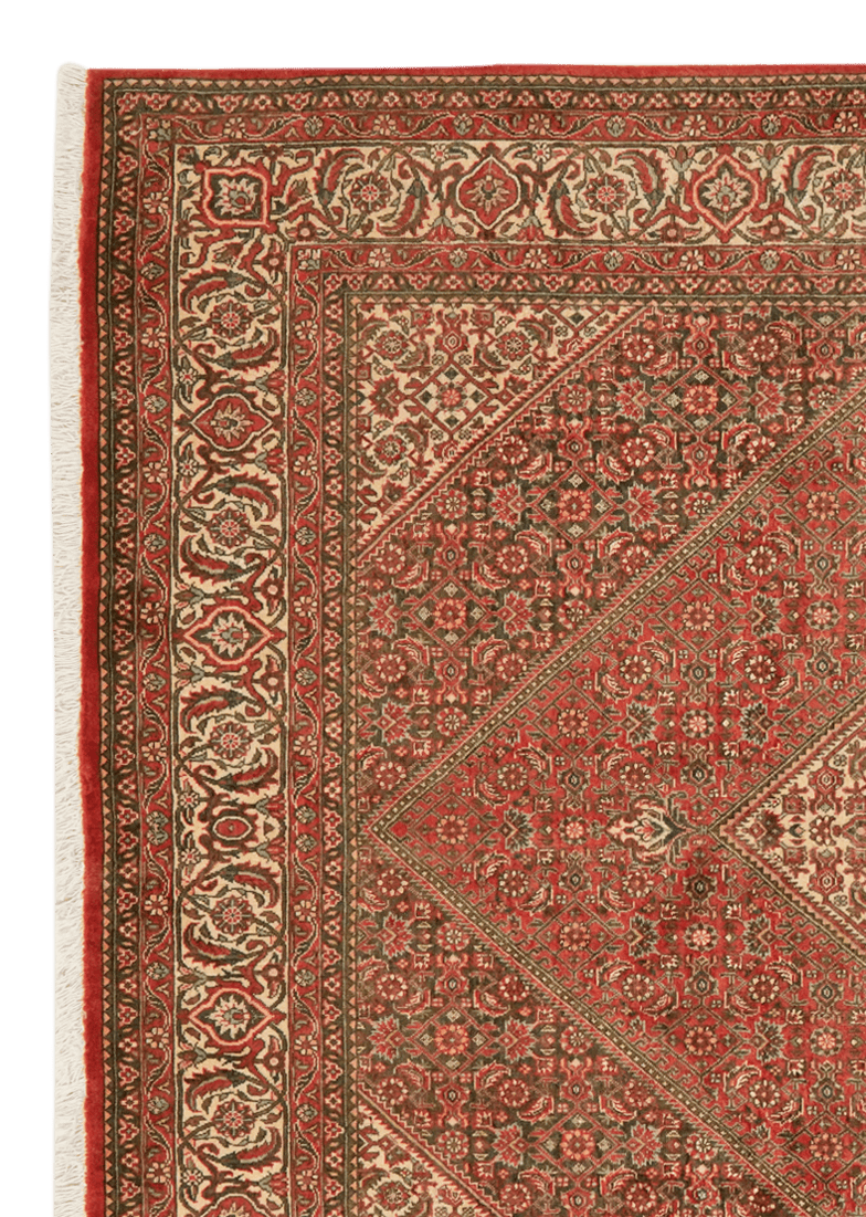 Bidjar Bookan — Hand-knotted, 154x211 cm, Red, 95% Schurwolle, 5% Seide | View 3