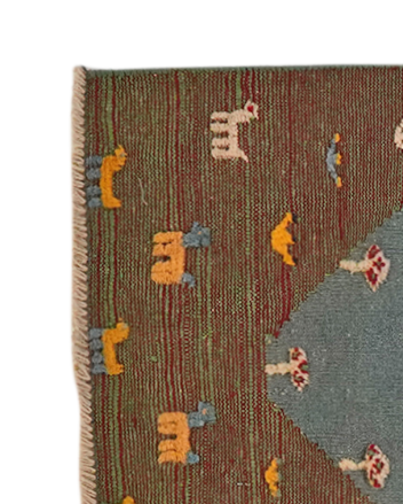 Kelim Gashgai — Handgefertigt, 96x52 cm, Bunt, 100% Virgin Wool | View 4