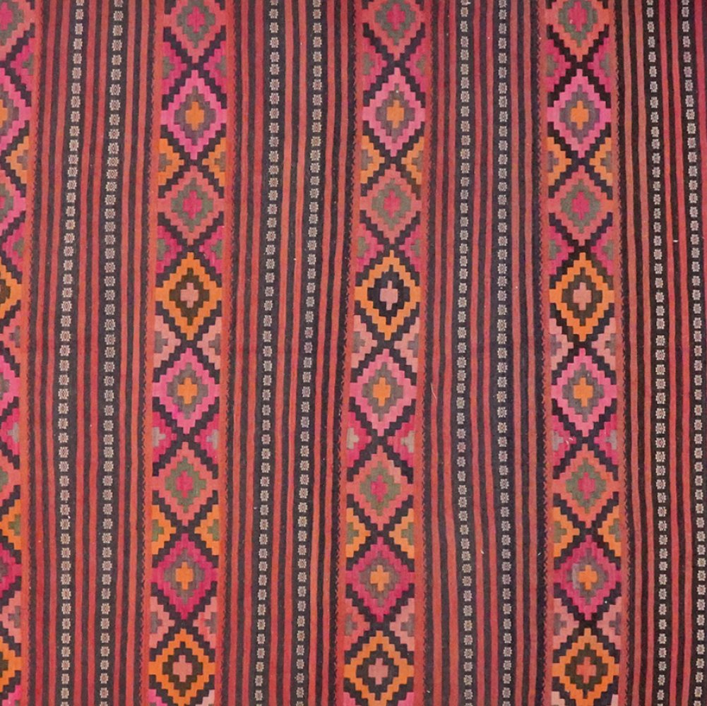 Kelim Kordi Old — Handmade, 170x390 cm, Red, 100% Virgin Wool | View 4
