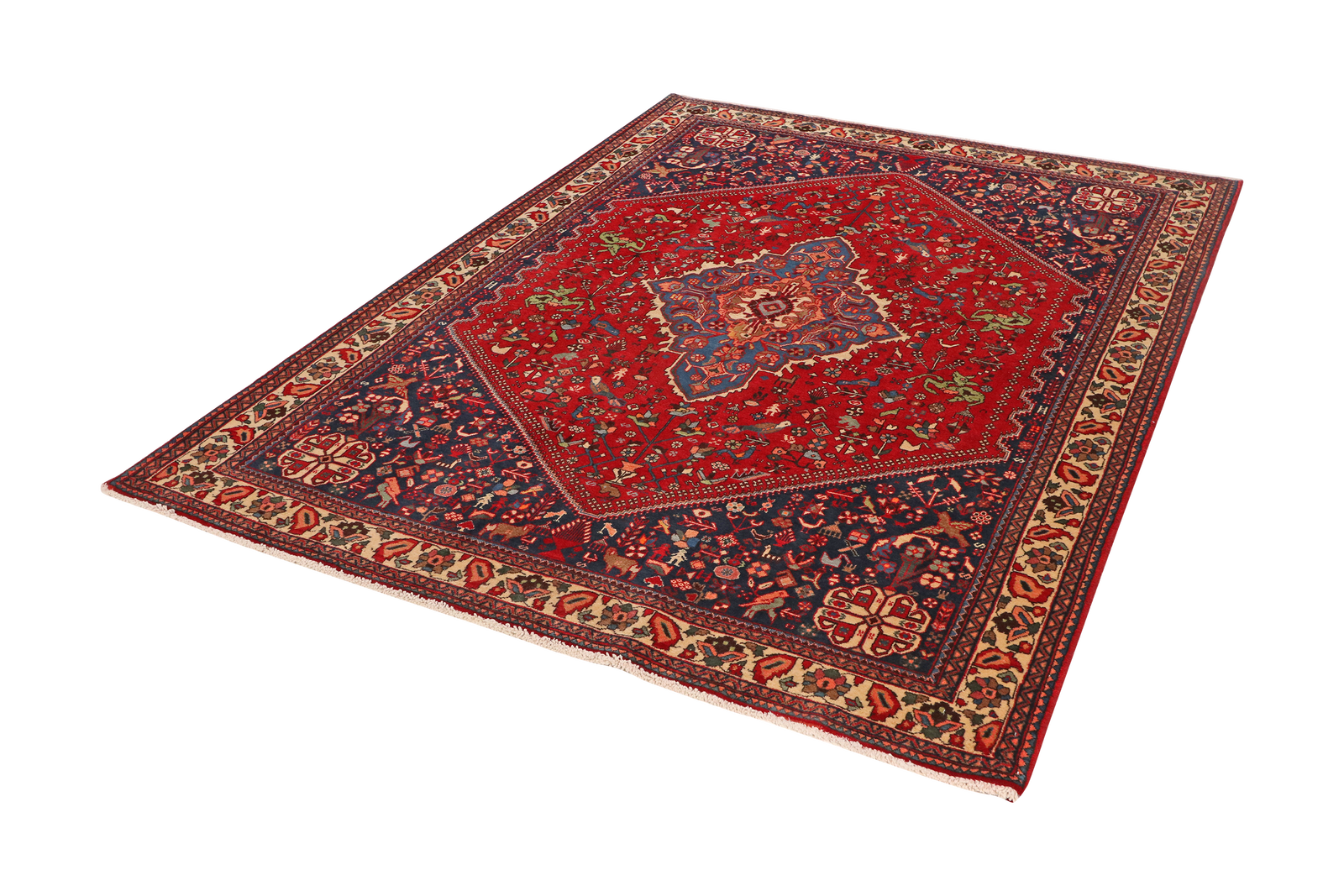 Abadeh — Handgefertigt, 210x157 cm, Beige, 100% Virgin Wool | View 6