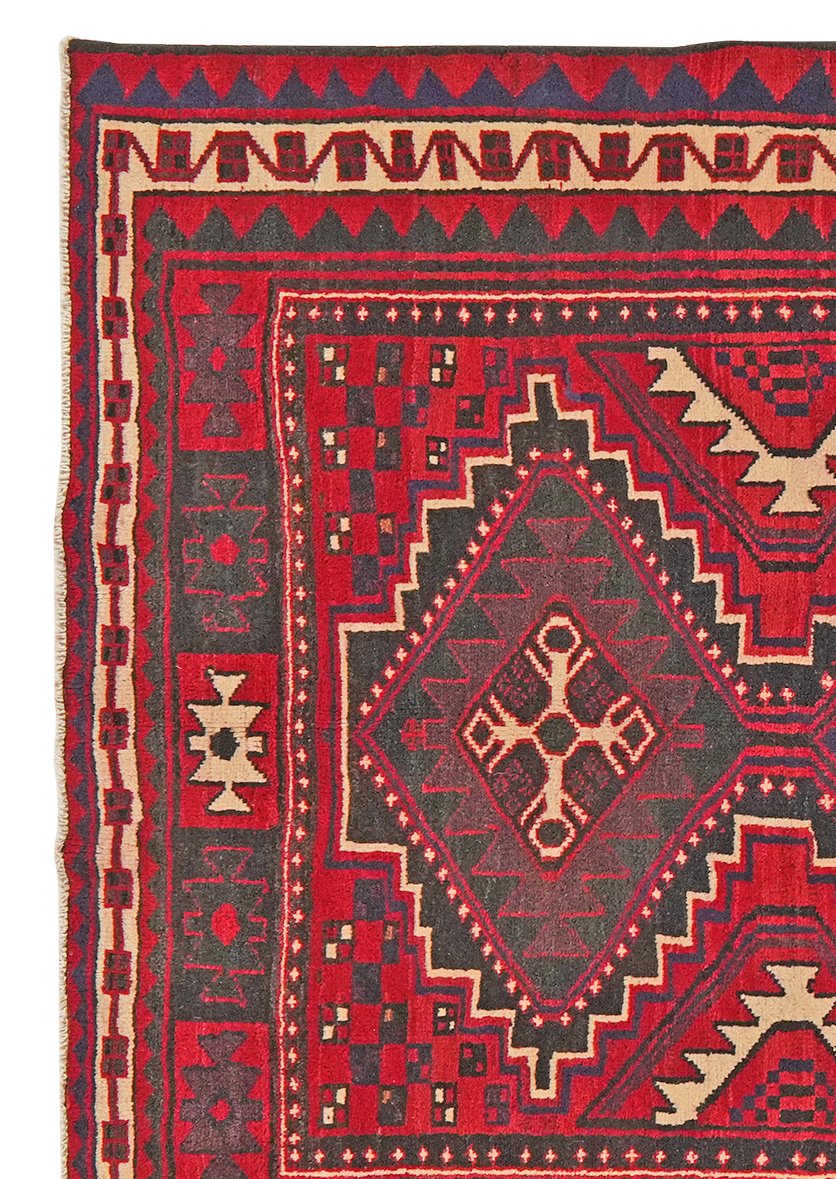 Lori — Hand-knotted, 169x259 cm, Red, 100% Virgin Wool | View 3