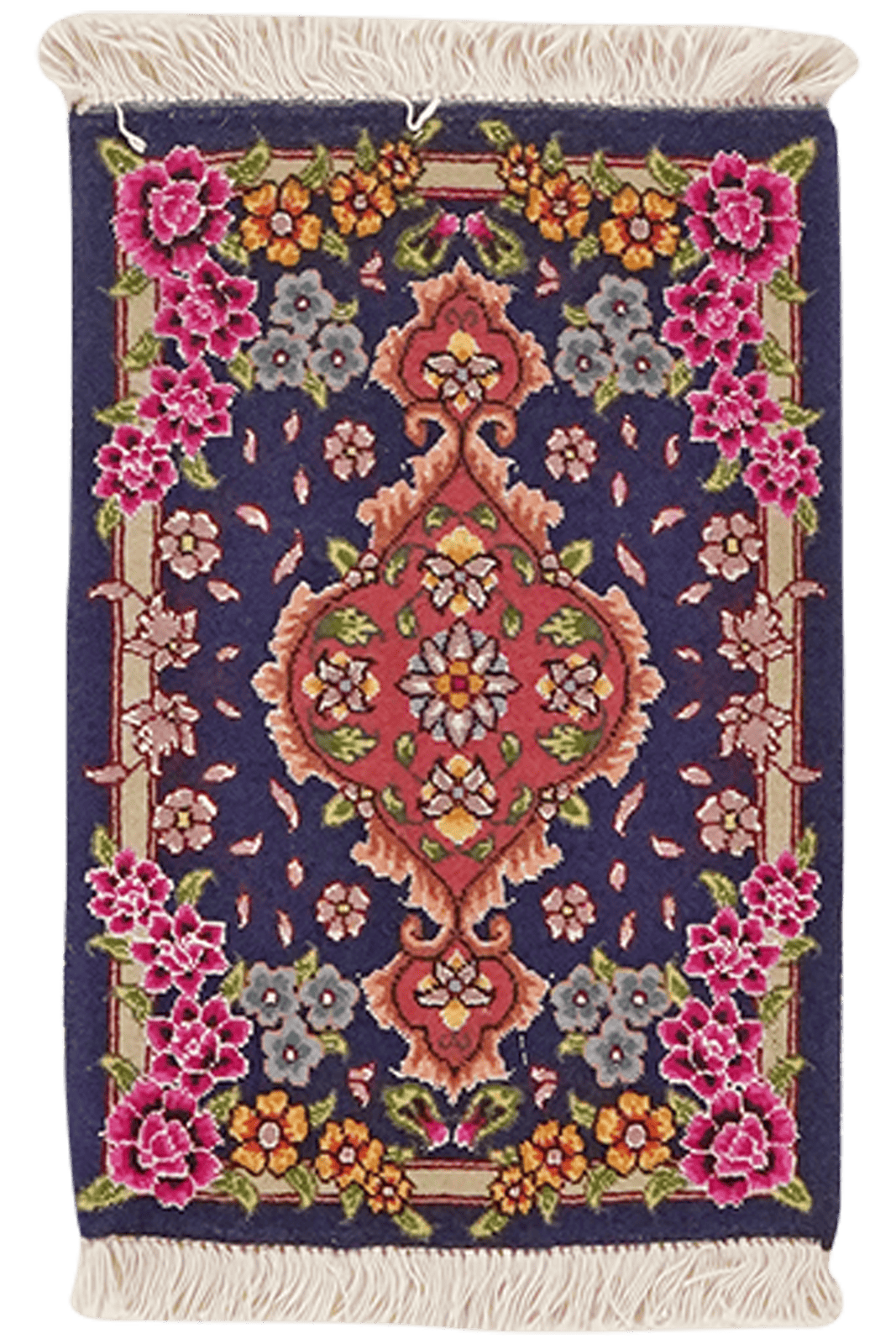 Tabriz 50 Raj — Hand-knotted, 30x45 cm, Blue, 100% Virgin Wool | Main view
