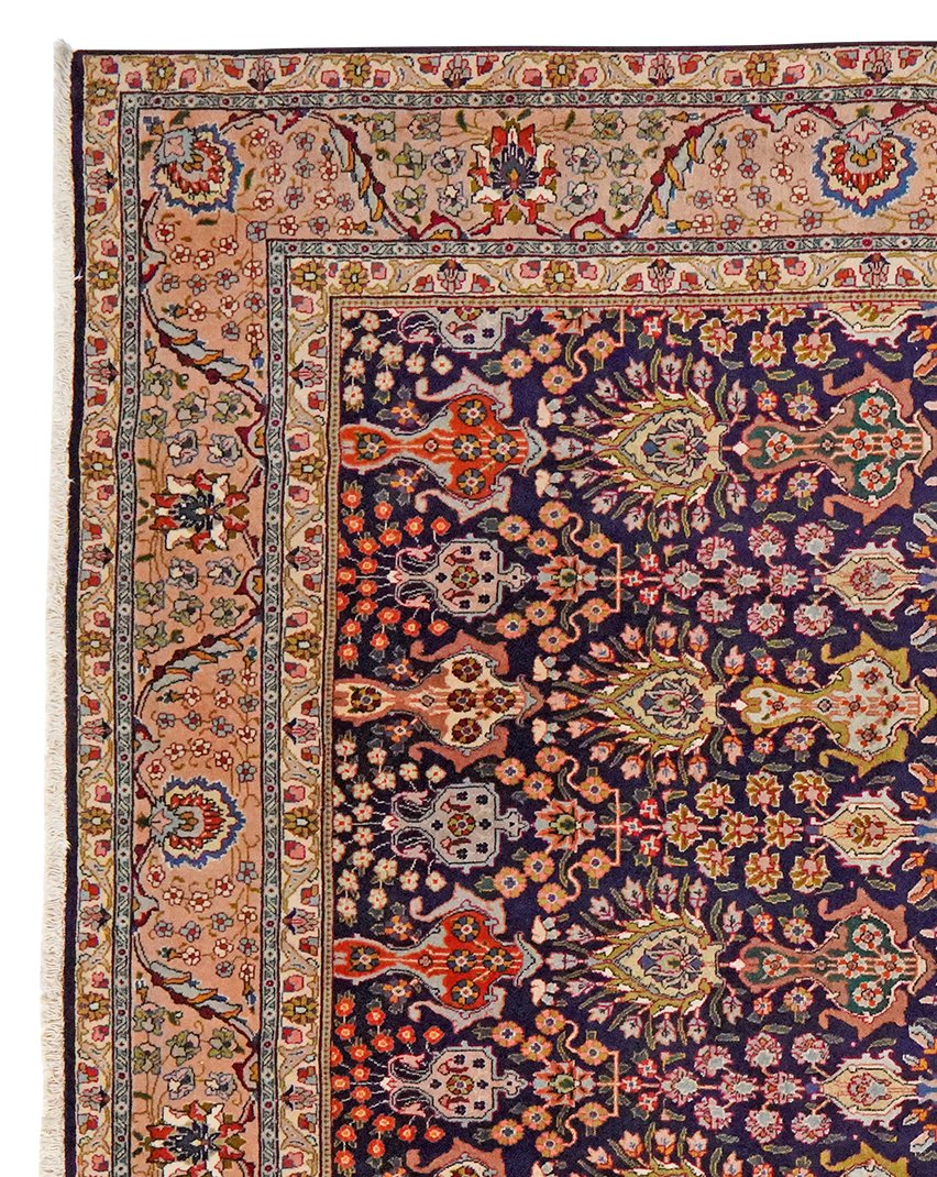 Tabriz Old — Hand-knotted, 200x298 cm, Blue, 100% Virgin Wool | View 3