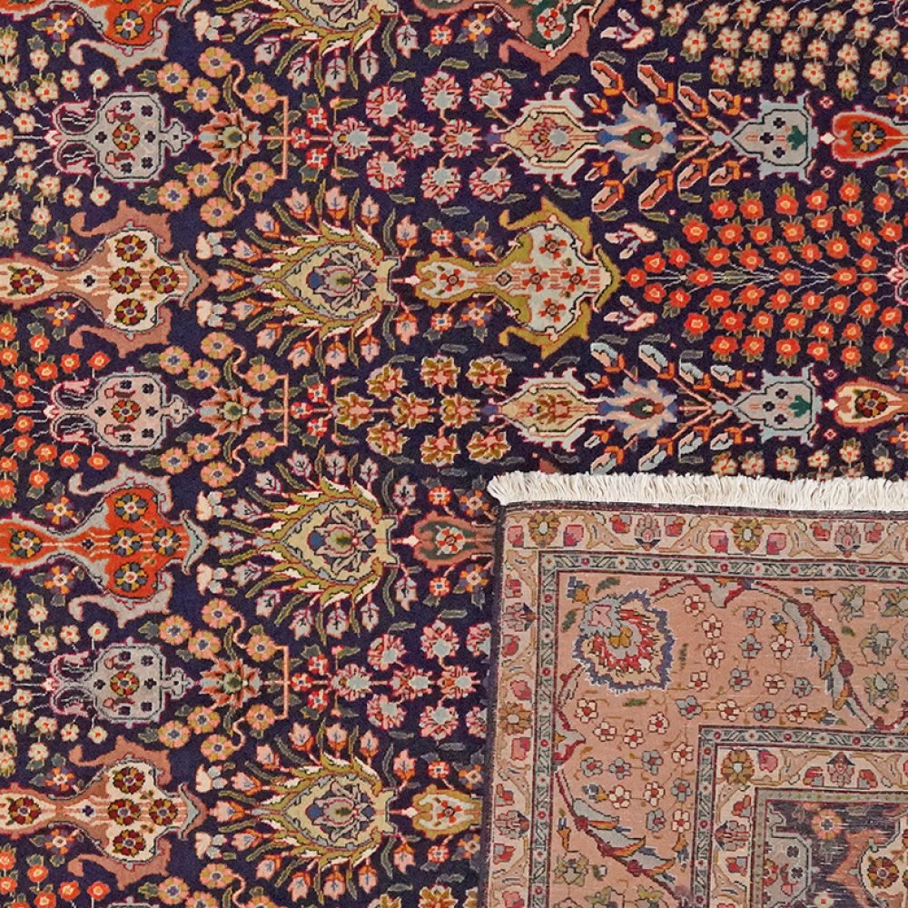 Tabriz Old — Hand-knotted, 200x298 cm, Blue, 100% Virgin Wool | View 6
