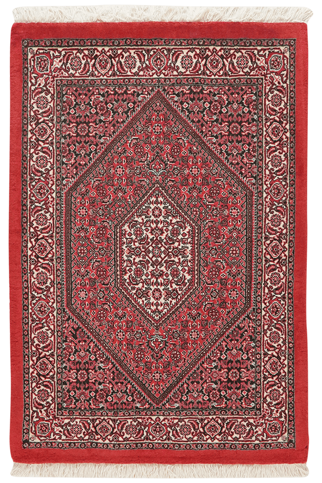 Bidjar Bookan — Hand-knotted, 70x102 cm, Red, 95% Schurwolle, 5% Seide | Main view