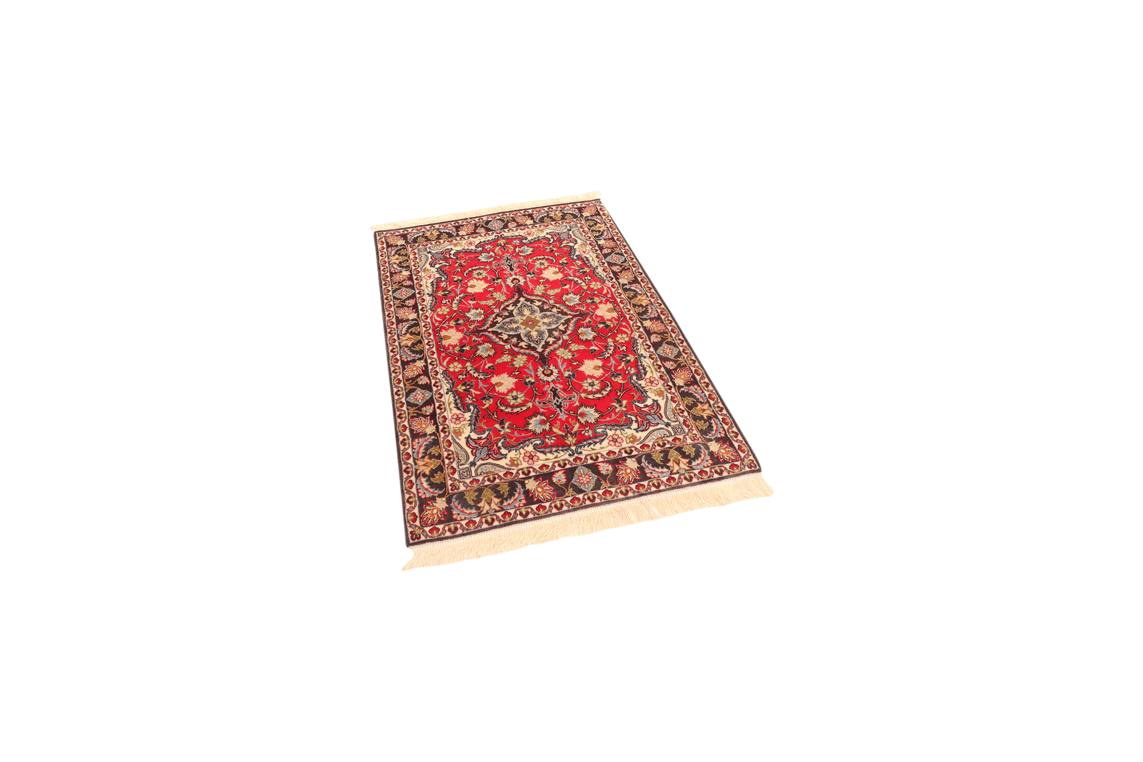 Isfahan — Hand-knotted, 73x108 cm, Red, 95% Schurwolle, 5% Seide | View 5