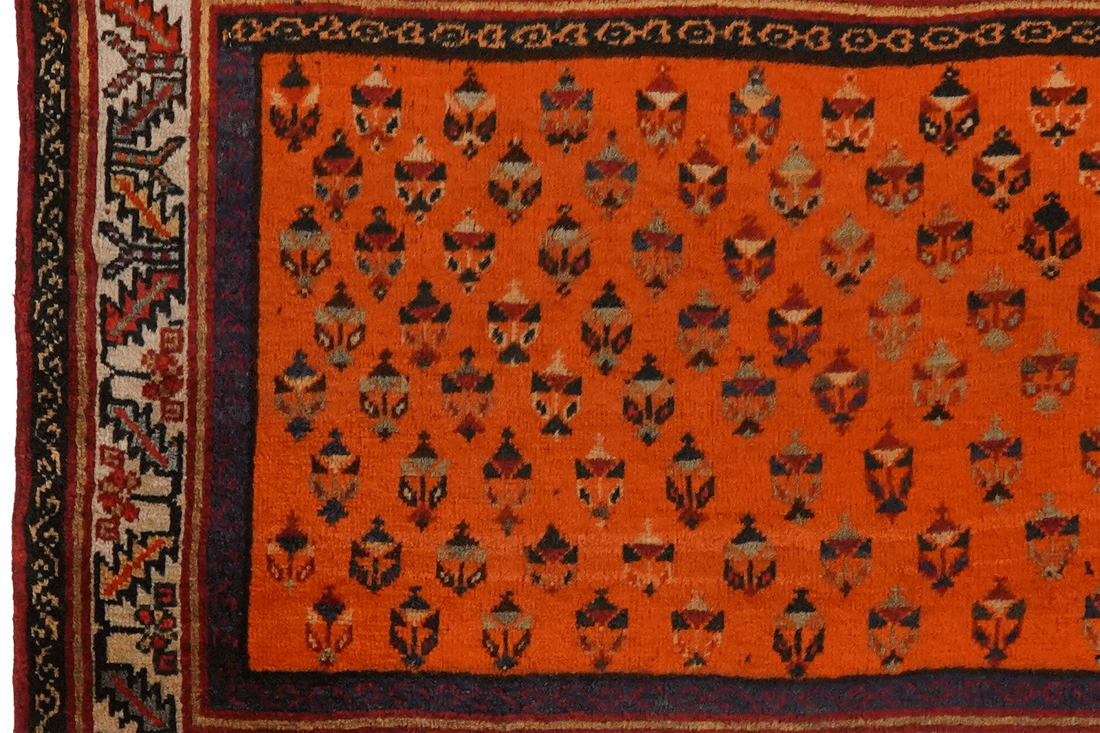 Gashgai — Hand-knotted, 102x55 cm, Orange, 100% Virgin Wool | View 3