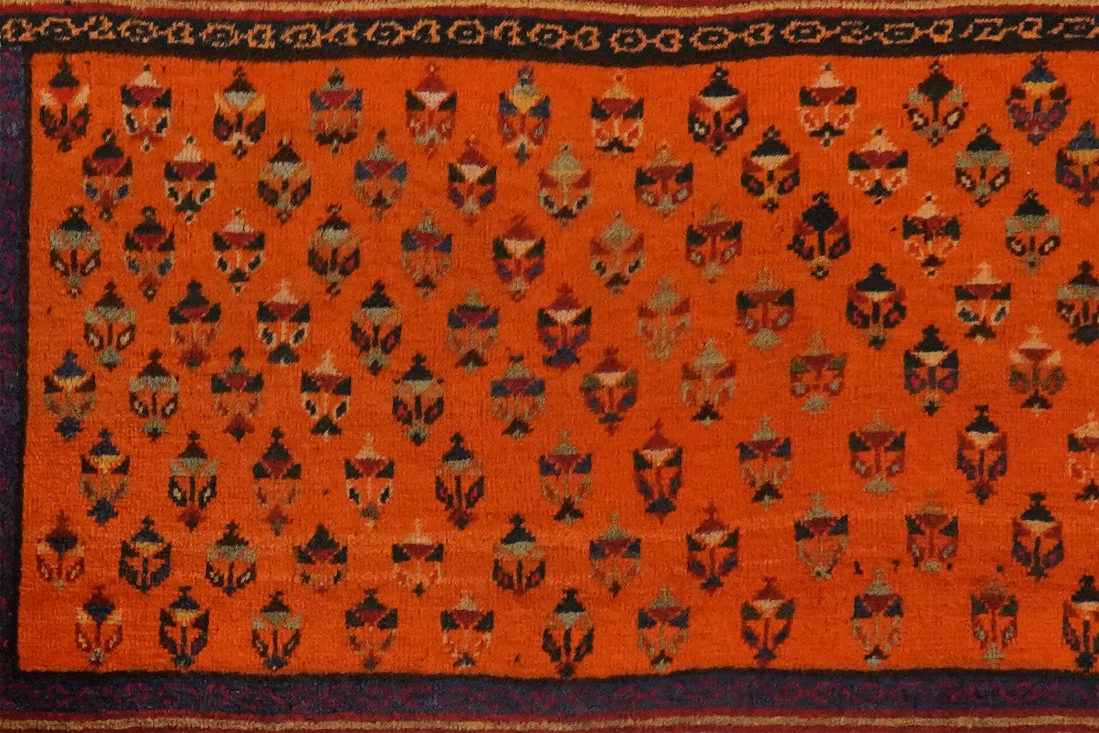Gashgai — Hand-knotted, 102x55 cm, Orange, 100% Virgin Wool | View 4
