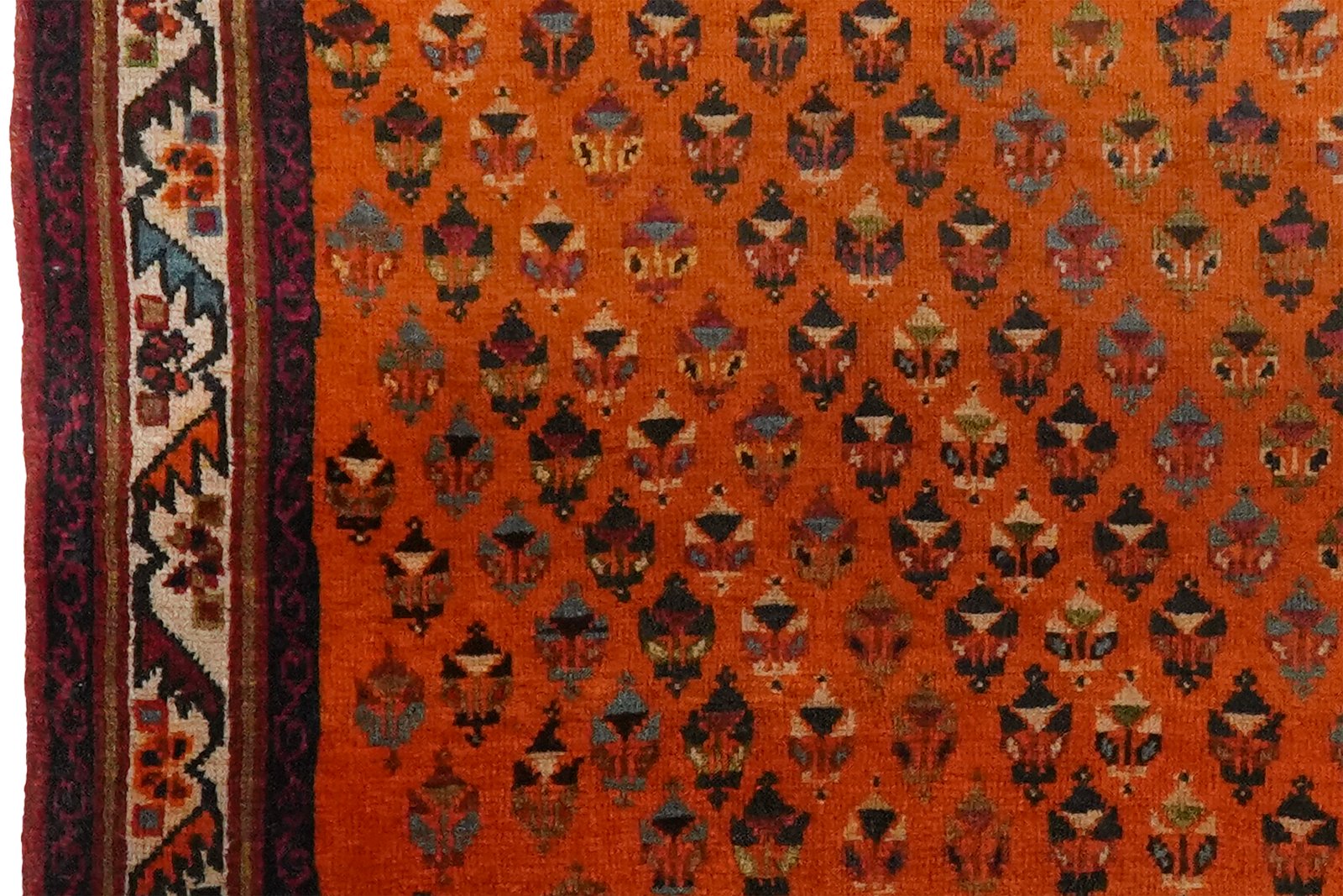 Gashgai — Hand-knotted, 97x57 cm, Orange, 100% Virgin Wool | View 3