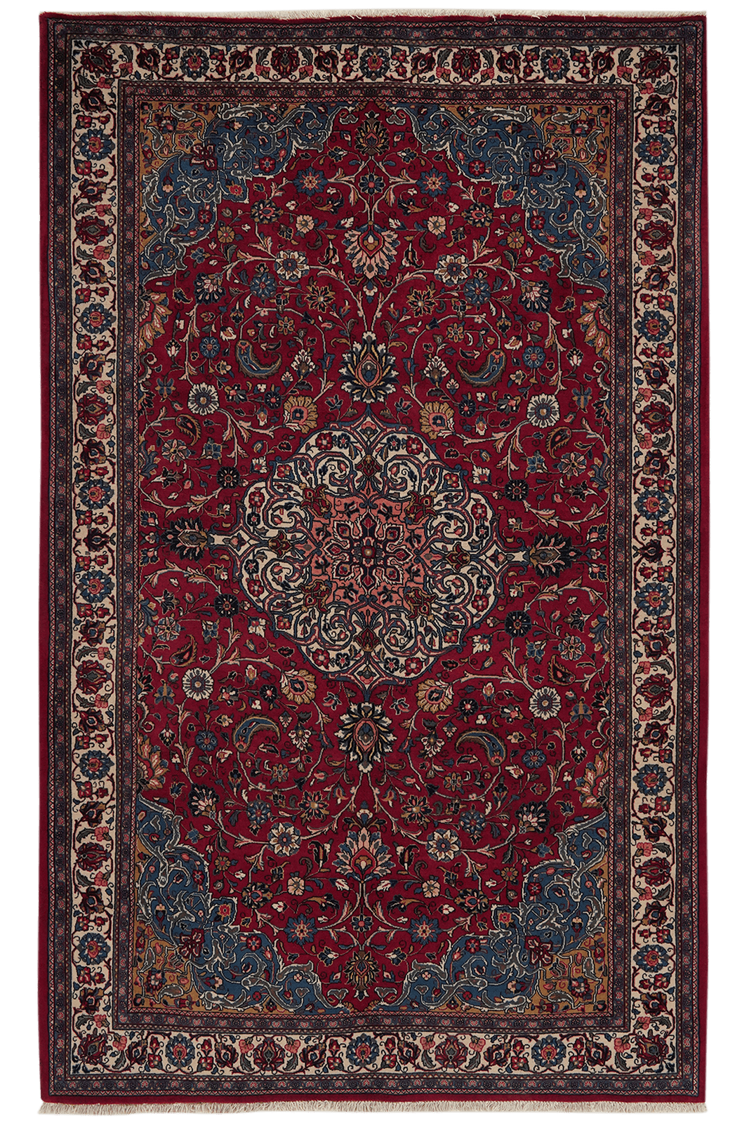 Ghiassabad — Hand-knotted, 134x215 cm, Red, 100% Virgin Wool | Main view