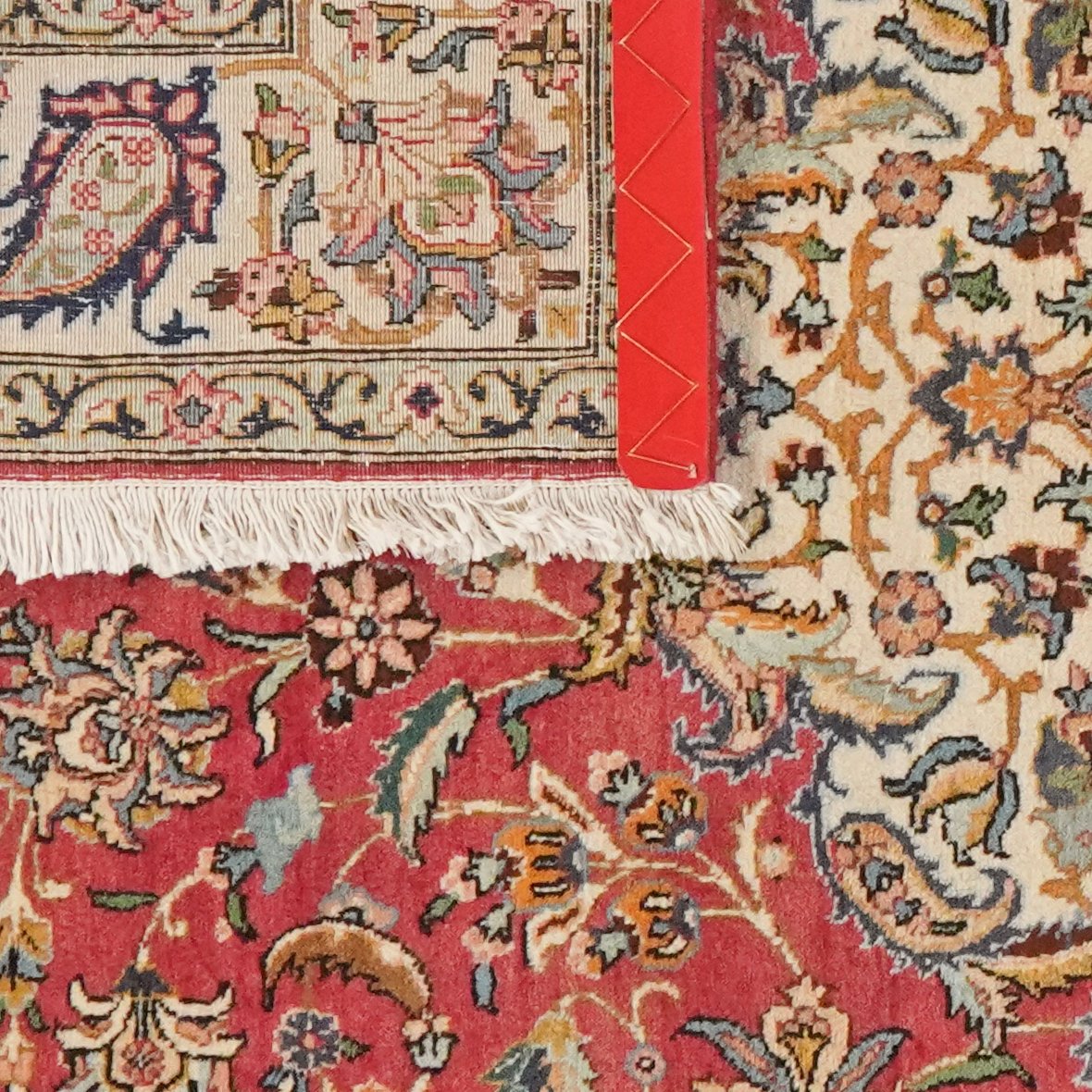 Tabriz Old — Hand-knotted, 140x215 cm, Red, 100% Virgin Wool | View 6