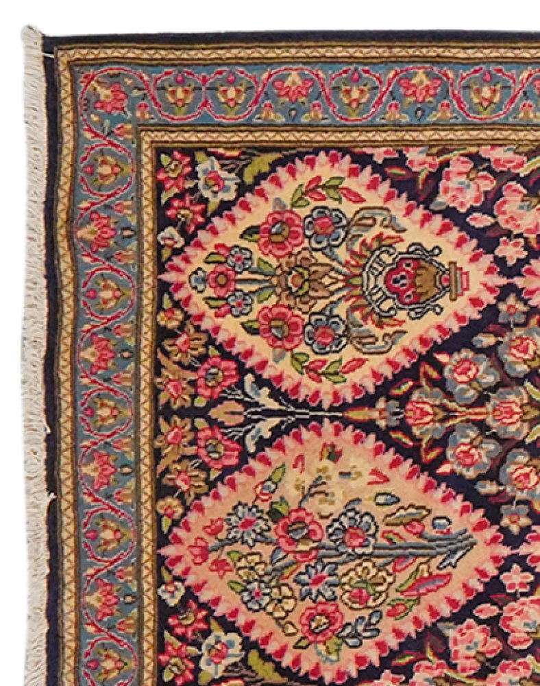 Yazd — Hand-knotted, 98x400 cm, Blue, 100% Virgin Wool | View 3