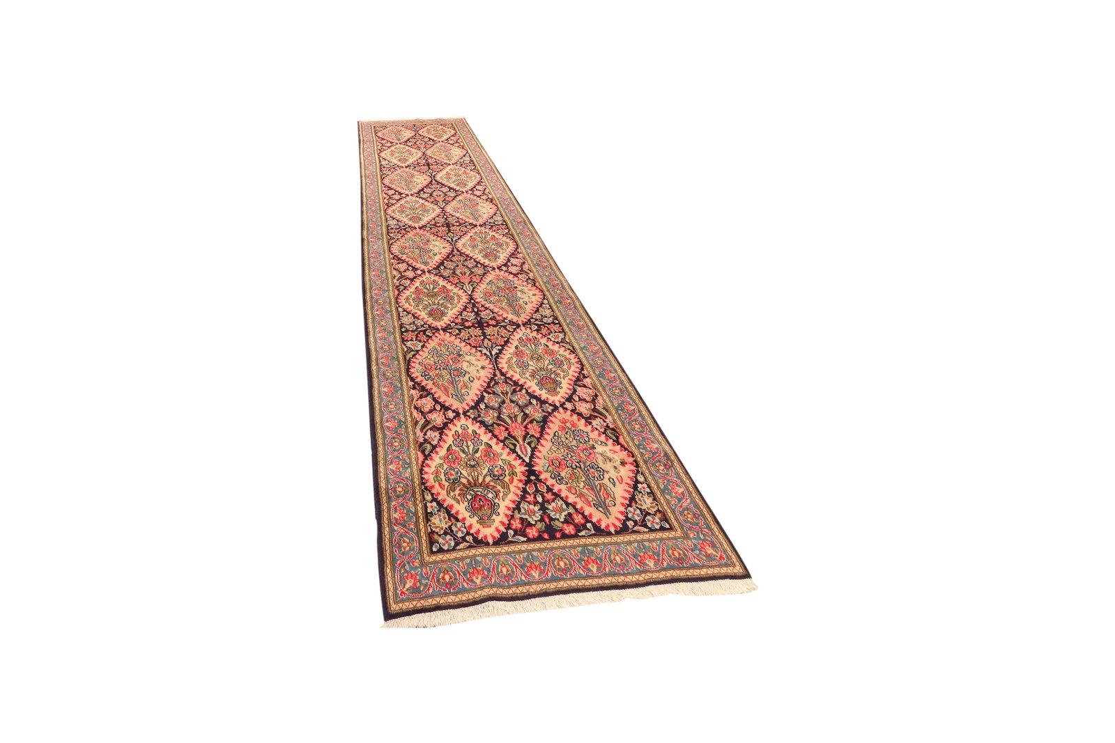 Yazd — Hand-knotted, 98x400 cm, Blue, 100% Virgin Wool | View 5