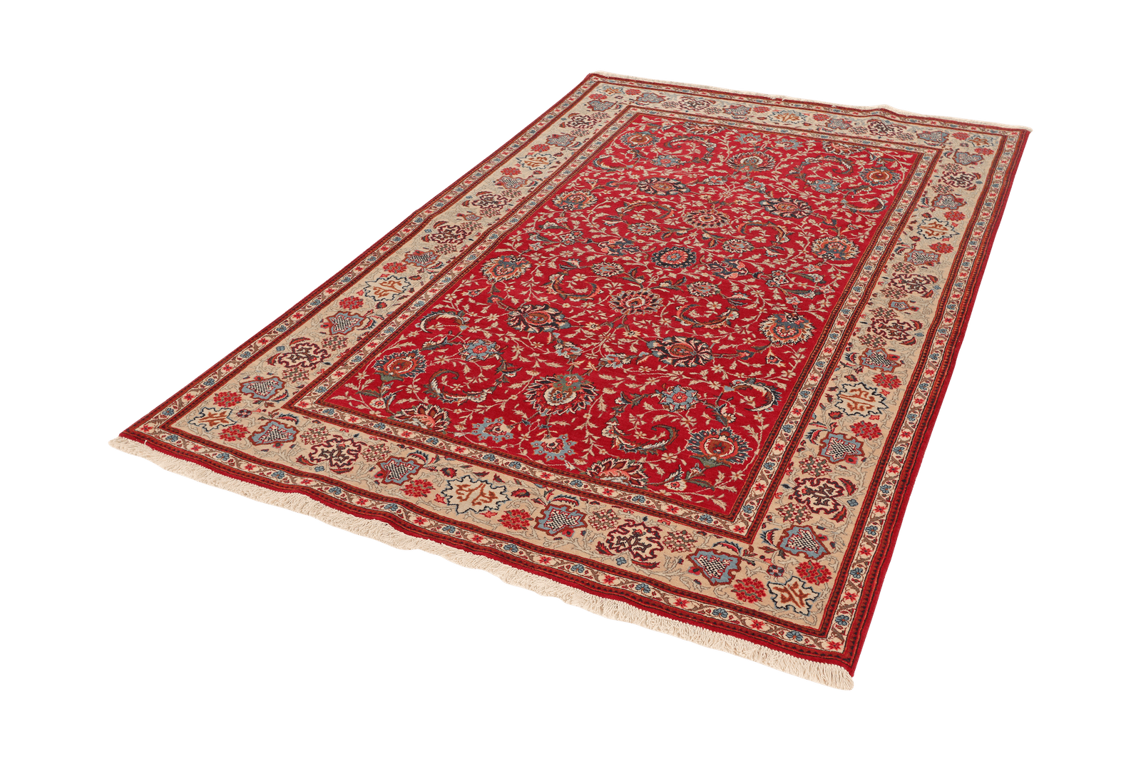 Kashan — Hand-knotted, 137x211 cm, Red, 100% Virgin Wool | View 5