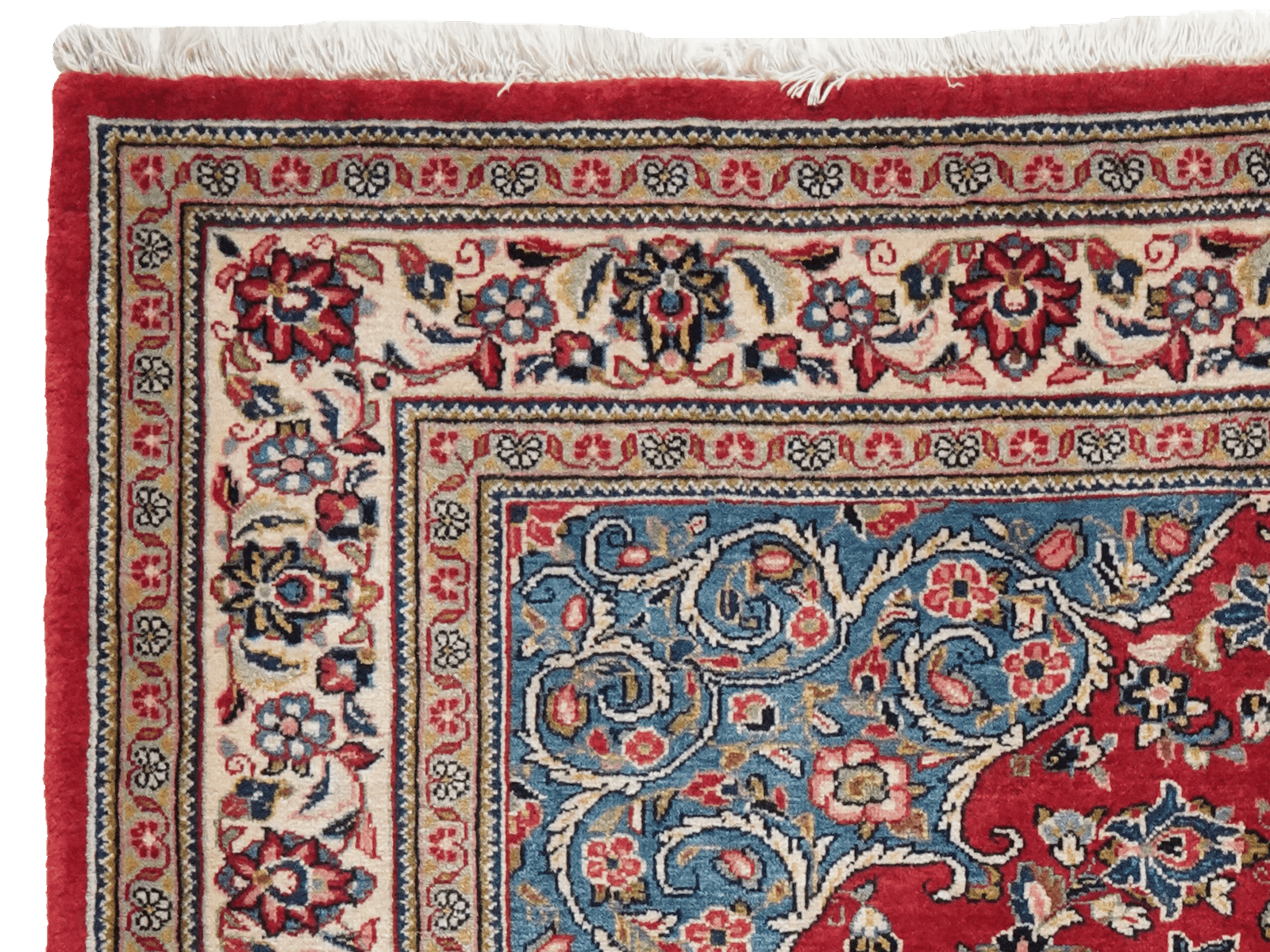 Sarough — Hand-knotted, 143x215 cm, Red, 100% Virgin Wool | View 3