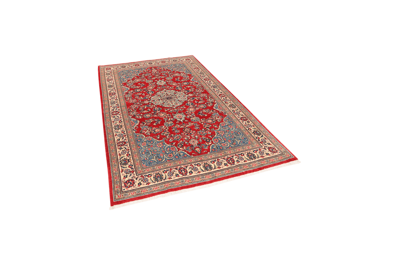Sarough — Hand-knotted, 143x215 cm, Red, 100% Virgin Wool | View 5