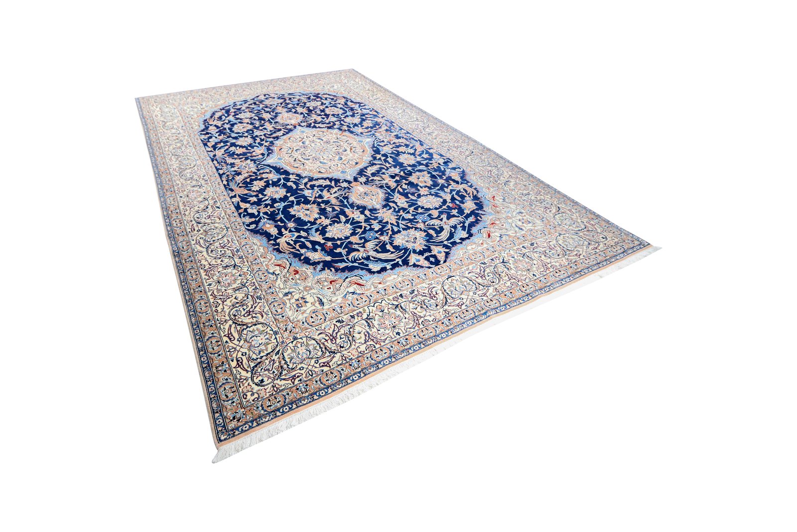 Nain 9La — Hand-knotted, 251x376 cm, Blue, 100% Virgin Wool | View 5