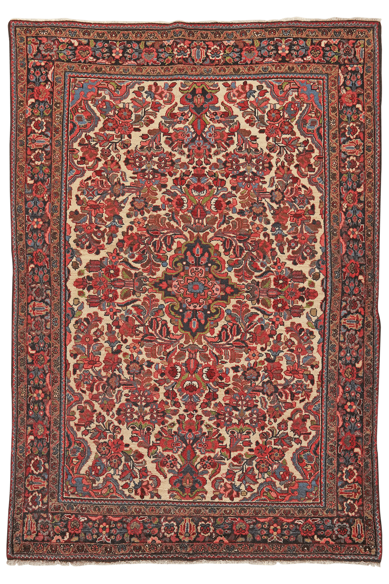 Bourtchalou — Hand-knotted, 146x208 cm, Red, 100% Virgin Wool | Main view