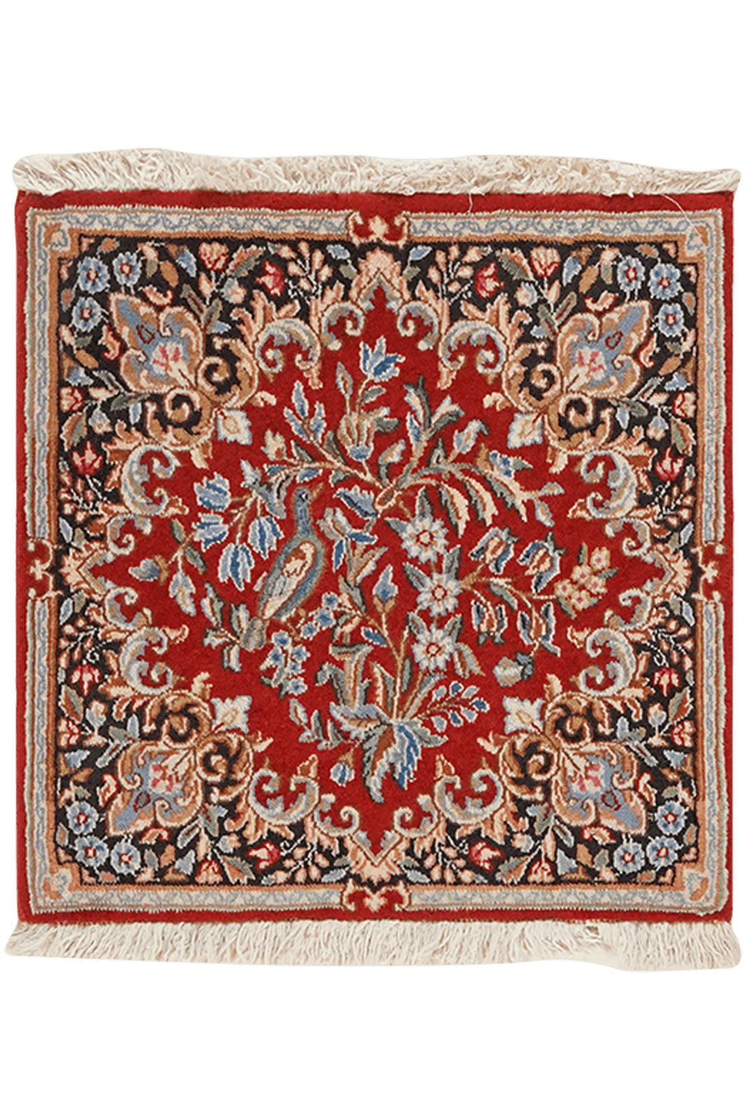 Ravar — Hand-knotted, 52x54 cm, Red, 100% Virgin Wool | Main view