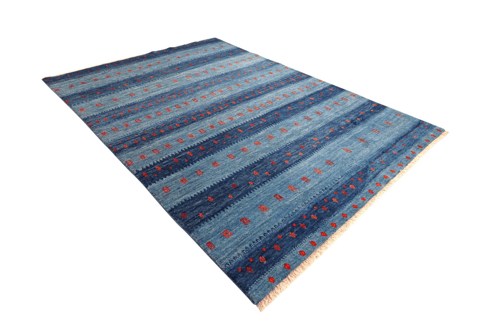 Gabbeh Sonnat — Hand-knotted, 195x292 cm, Blue, 100% Virgin Wool | View 5